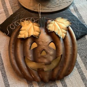 Pumpkin Metal Hanging Decor